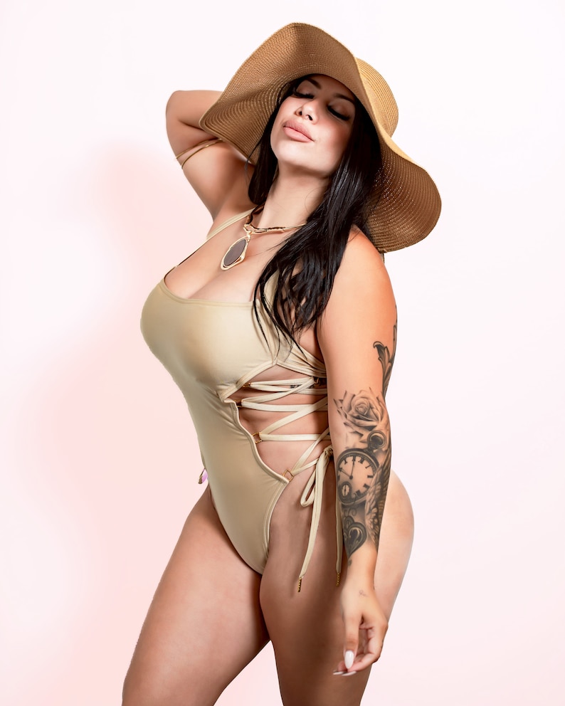 One Piece Nude Swimsuit, One Piece Monokini Etsy