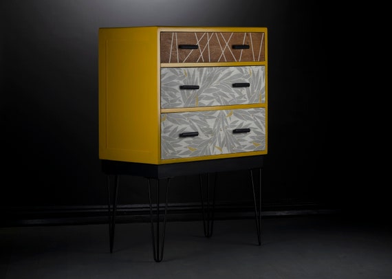 Modern Chest Of Drawers Tallboy Bedroom Storage Upcycled Etsy