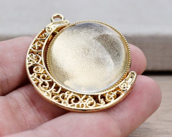 Memorial de filigrana en forma de luna para que el ramo de novia lo rellenes tú misma - regalo para la novia DIY