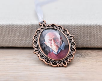 Joyas conmemorativas para funerales: colgante conmemorativo personalizado con foto como recuerdo.