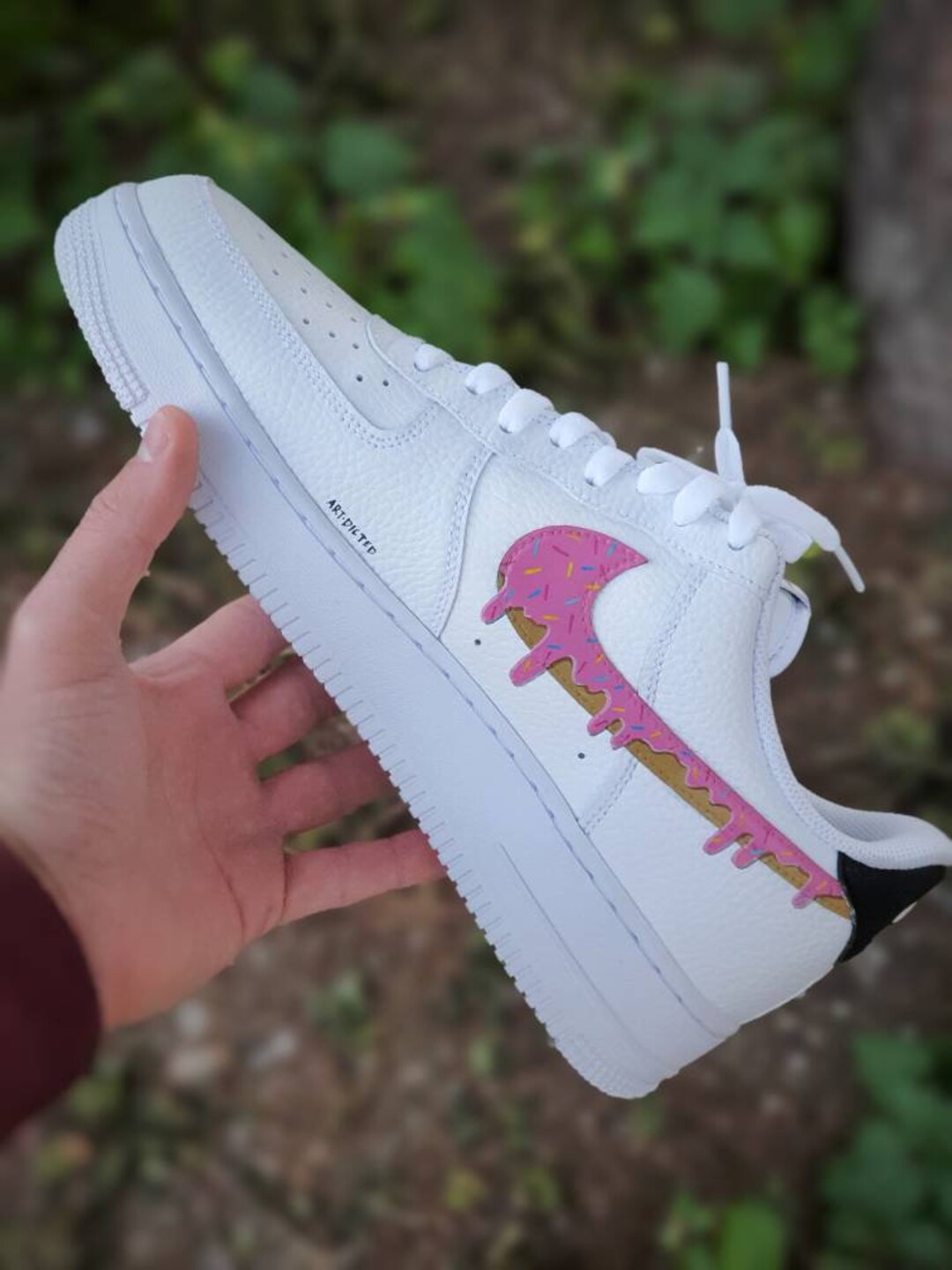 Custom Air Force 1 Shoes Custom Shoes Hand Painted Donut Swoosh Nike Swoosh Sweet Etsy Canada