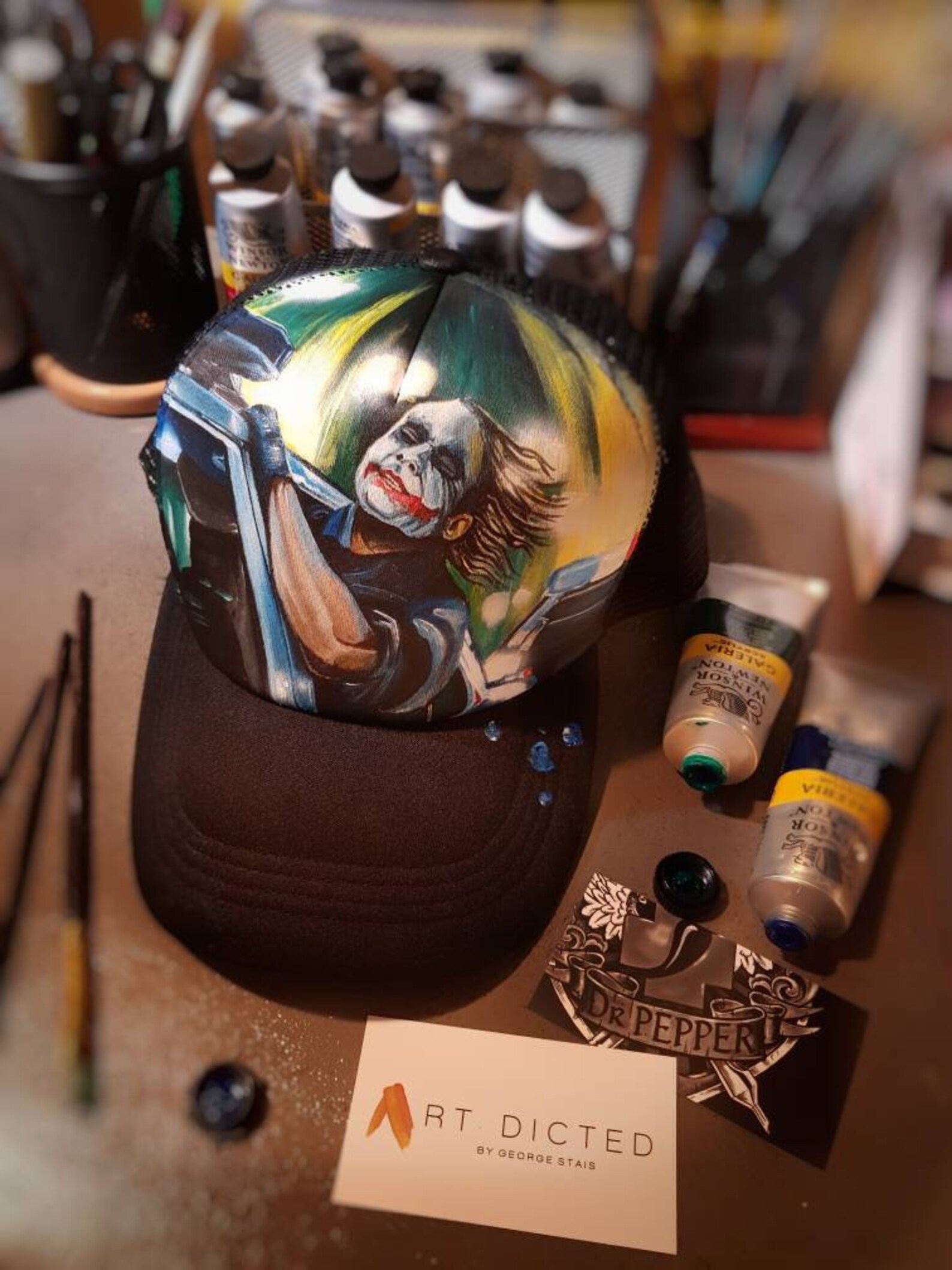 The Joker Trucker Hats / Handpainted Caps / Personalised Hat / Etsy
