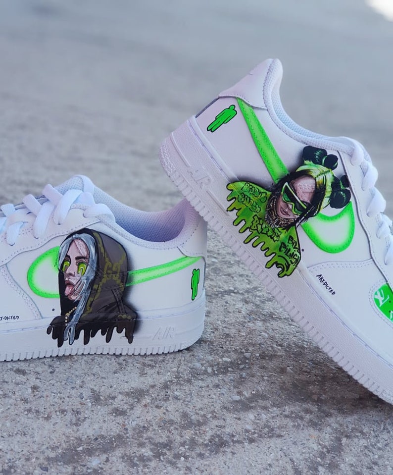 Custom Billie Eilish Shoes/ Custom Nike shoes/ Hand painted | Etsy
