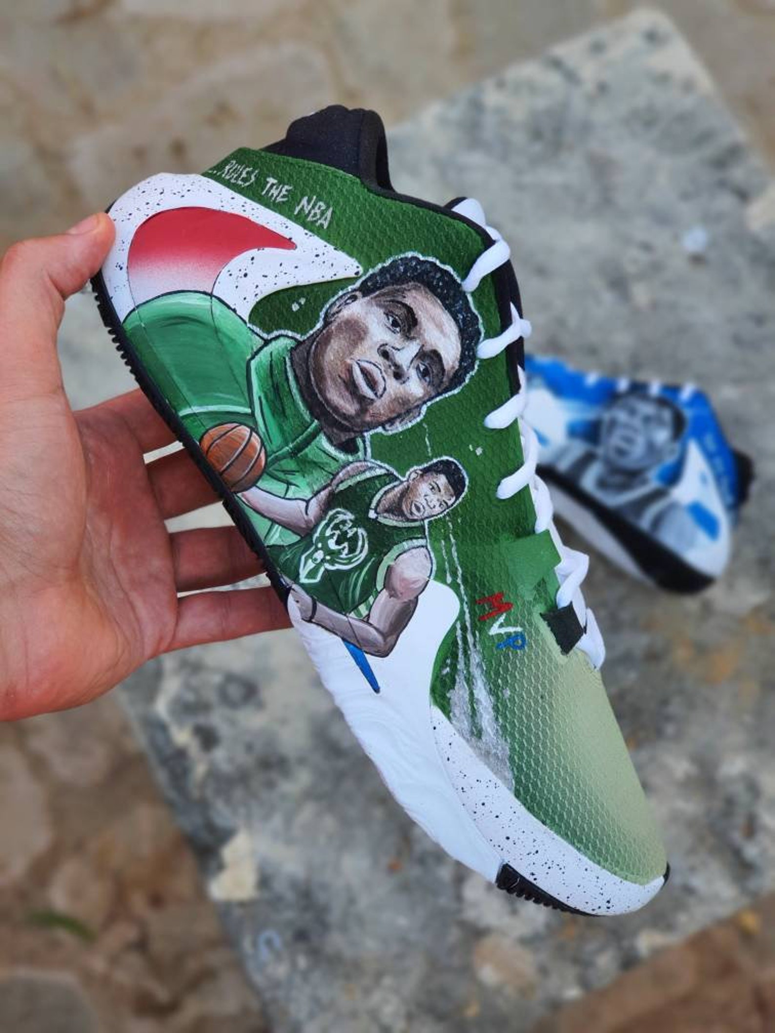 Custom Basketball Schuhe/ Custom Shoes/ NBA / Zoom Freak 1 / Etsy