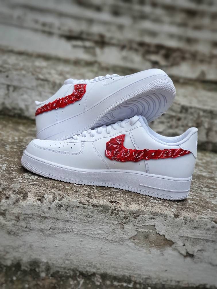 Red Embossed LV Air Force 1 Custom  Air force 1 custom, Air force, Unique  sneakers