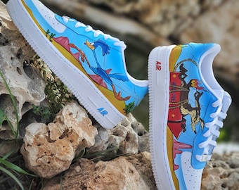 Custom Air force 1 shoes/ Custom Shoes/ Hand painted/ Looney Tunes Custom kicks / Roadrunner/ Coyote/ Looney Tunes/ Cartoon