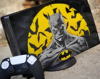 Custom PS5 faceplates /Comics /Playstation /Handmade faceplates /Sony Playstation /Sony / Bat /Gaming  /Gamers
