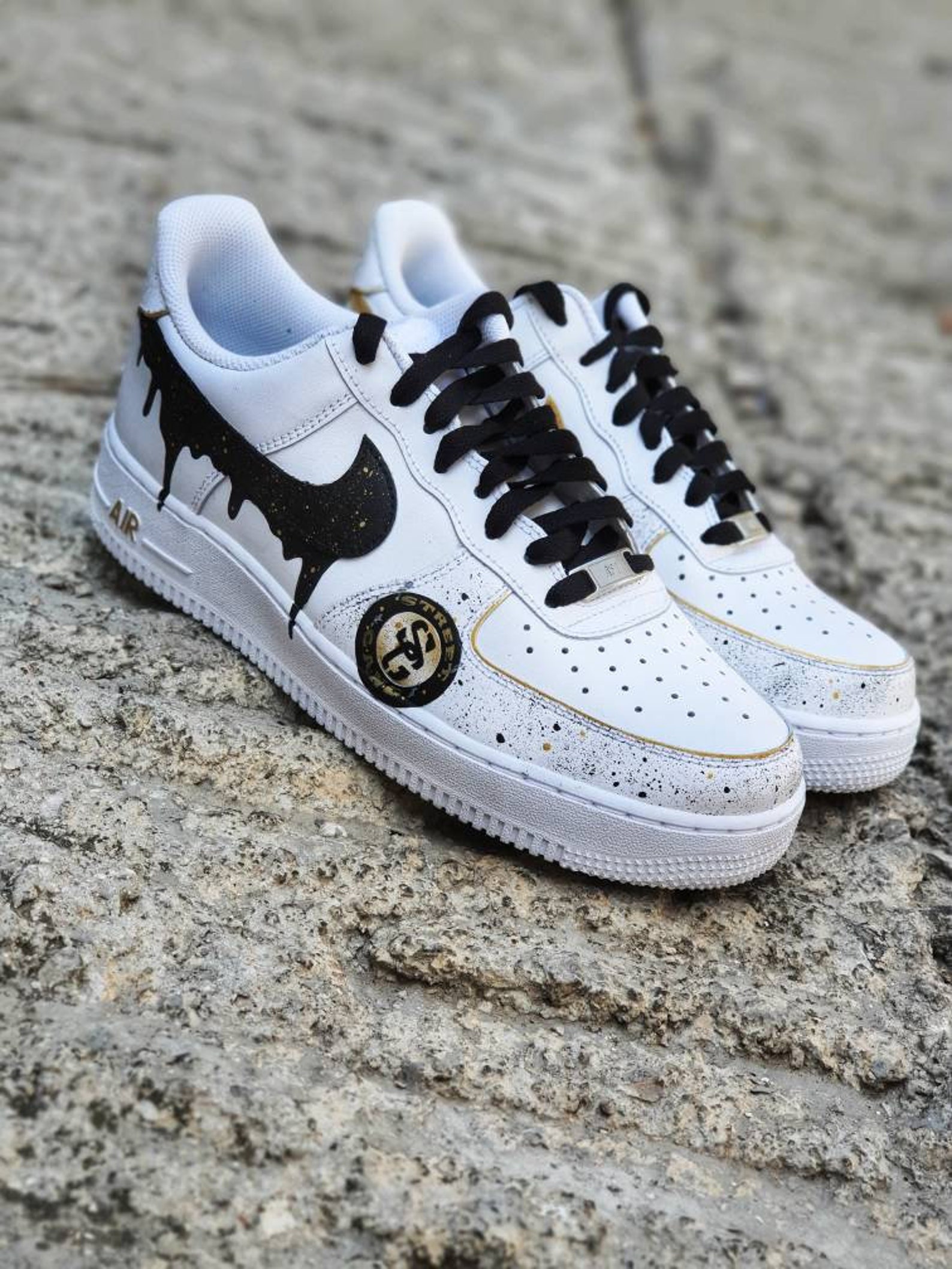 Custom Drip Nike Swoosh/ Custom Shoes/ Drip / Hand Painted Af1/nike