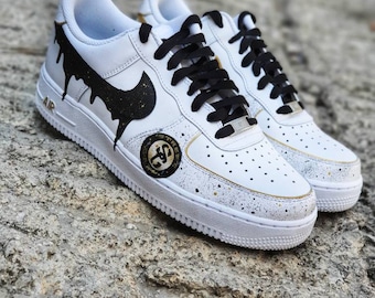 Custom Drip Nike Swoosh/ Custom shoes/ Drip / Hand painted AF1/Nike Custom kicks/ Handmade sneakers/ Custom Swoosh