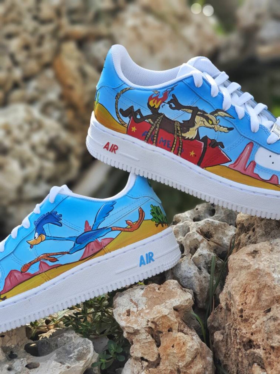 Custom Air Force 1 Shoes/ Custom Shoes/ Hand Painted/ Looney - Etsy