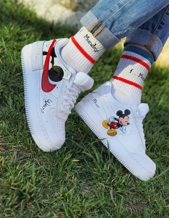 Custom Nike Shoes/ Custom Mouse Hand Painted Af1/nike - Etsy