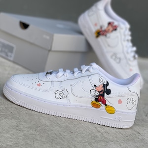 Custom Mickey Minnie shoes/ Mouse Shoes/ Wedding shoes/ Hand painted AF1/Nike Custom kicks/ Handmade sneakers/ cartoon/ mickey/