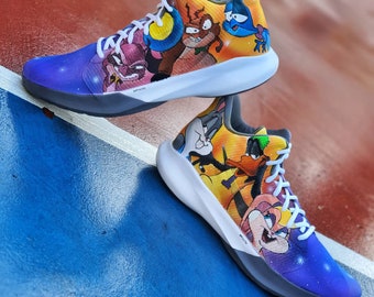 Custom Space Jam Shoes vol.2/ NBA /Bugs Bunny/ Βasketball shoes/  Michael Jordan/ Basketball/ Tweety/ Duffy Duck