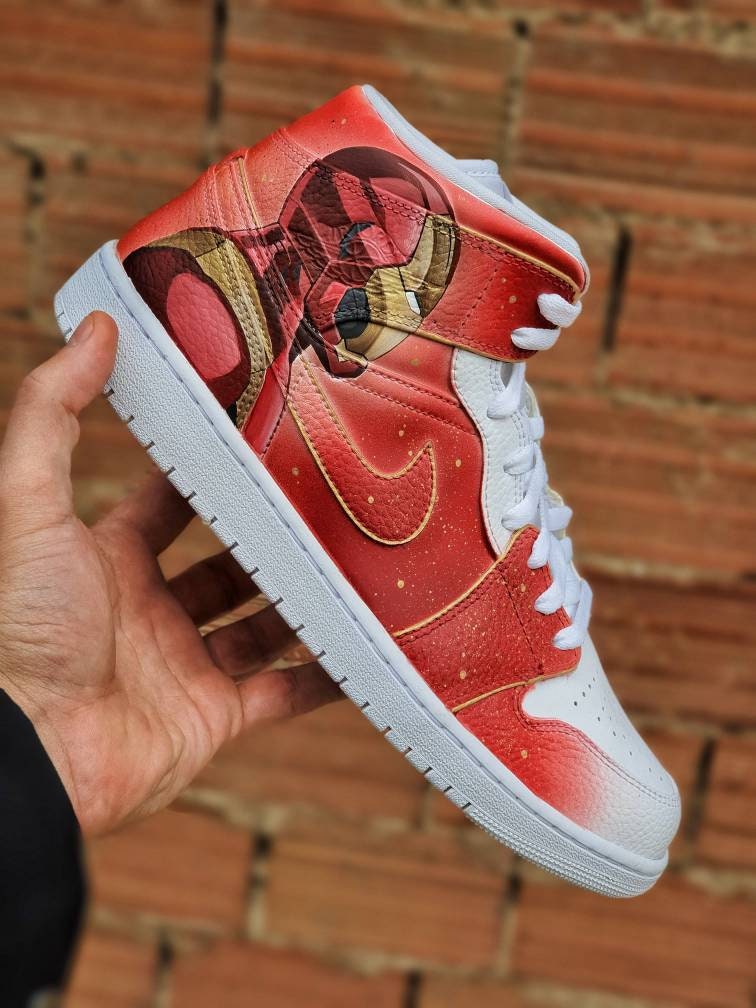 Custom Nike Shoes Custom Marvel Shoes Handpainted Air Jordans Handmade Sneakers Ironman Captain America Civil War Etsy Canada