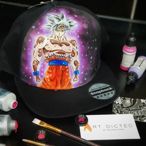 Dragon Ball snapback hat / Handpainted / Personalised hat / Handmade jockey hat/ Mens Cap/ Gift Idea