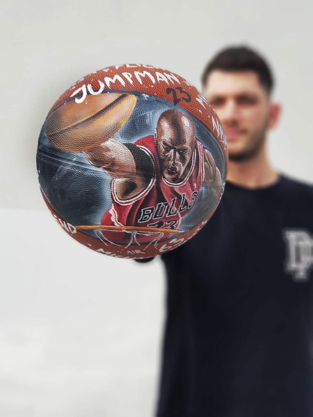 Custom MJ Basketball/ Basketball/ Hand Painted Ball/chicago Bulls/ NBA