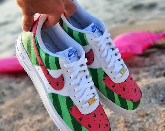 Custom Air force 1 shoes/ Custom Shoes/ Hand painted/ Summer Sneakers/ Custom kicks / Watermelon