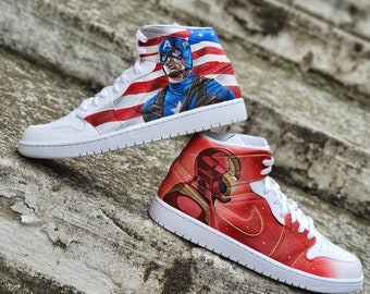 Nike Custom Marvel Shoes/ Handpainted/ Air - Etsy