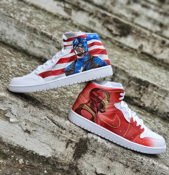 Custom Nike Shoes/ Custom Marvel Shoes/ Handpainted/ Air - Etsy