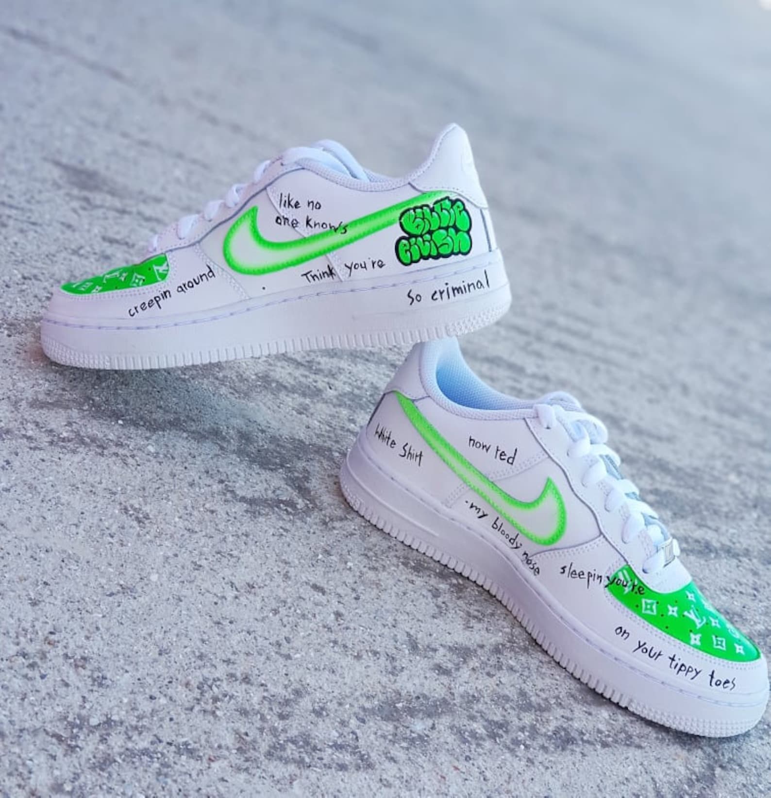 billie eilish shoes custom