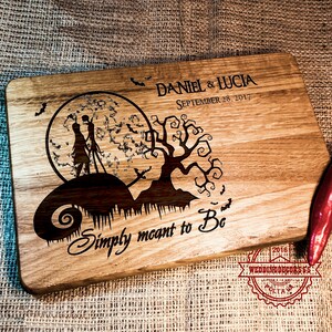 Wedding Gift Cutting Board - 262.1 - Wedding Gift Anniversary Gift / Bride and Groom / Personalized Cutting Board