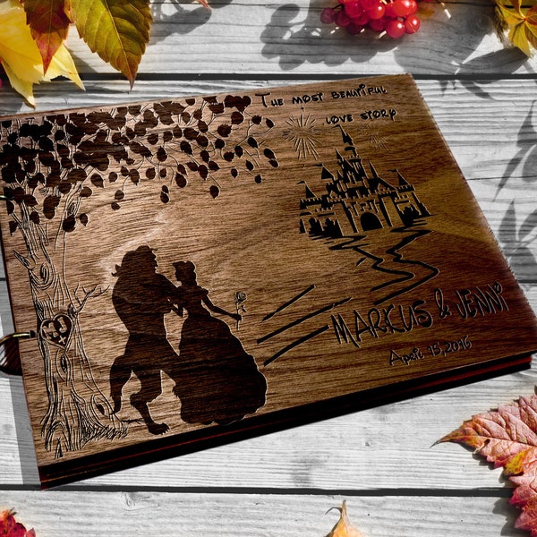 Wedding Guest Book  - 272.1 -  fairy tale princesses Wedding  gift /  Guest Book Wedding Gift /  wedding Gift