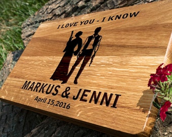 Wedding Gift Cutting Board - 264.1 - Cutting Board  Wedding Gift  / I love you I know cutting board