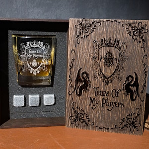 Tears of My Players. - 122/1 - Master Personalized whiskey gift set .Rpg Dragons fan gift.  Xmas gifts