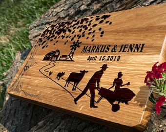 farmer gifts Cutting Board - 260.1 - Cutting Board farmer wedding gift / farmer wedding  Personalized Cutting Board