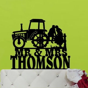 Tractor Wedding Cake Topper - 344.1 - Farmer Wedding Cake Topper - Country  cake topper - Rustic Wedding Cake Topper