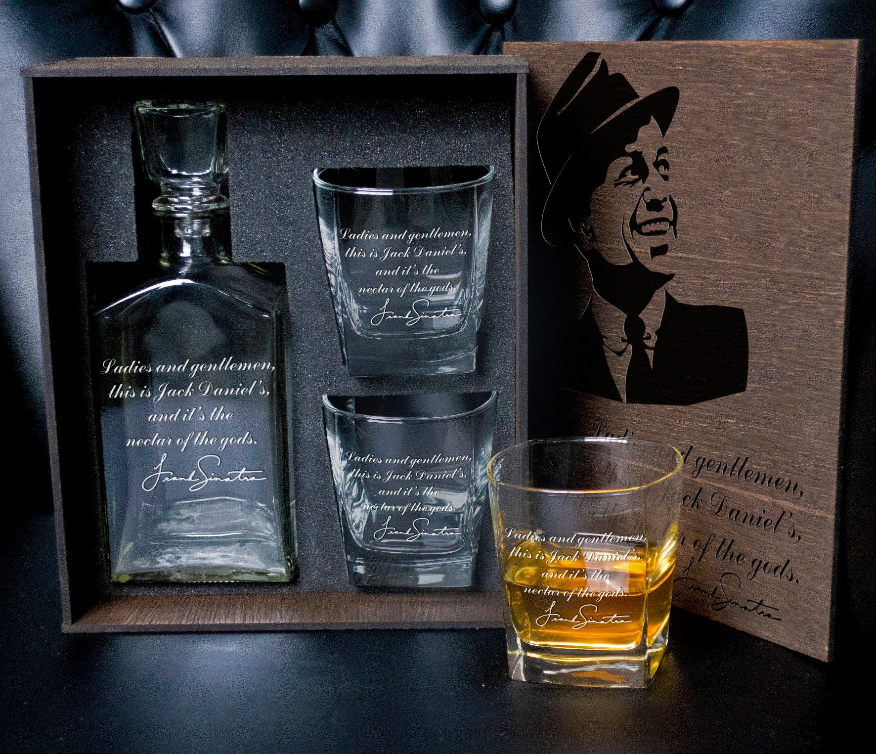 Whiskey Decanter Set 190/1 Whiskey Gift Set Personalized Etsy