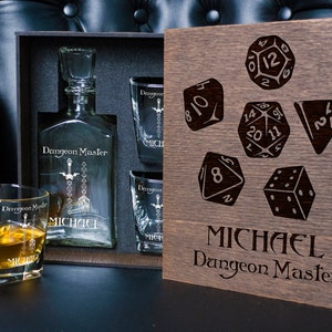 Decanter +2 Whiskey Glasses set - 68/1 - gift  for RPG fans.