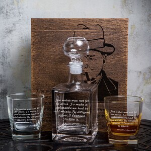 Whiskey Decanter Set - 183/1 -  Famous Quote - Personalized gift  - gift with quote