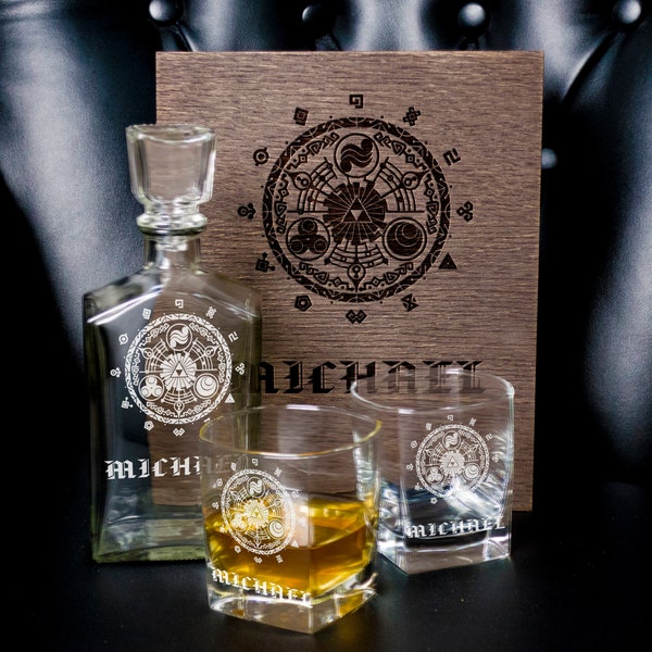 Rpg fans - whiskey gift set - 58/1 - video game adventure gift for fans
