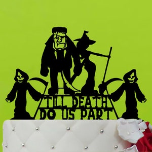 wedding  cake topper /  halloween wedding cake topper / halloween dekor