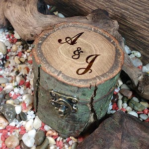 Ring Box - Personalized Ring Box wood - Wedding Country Ring Box