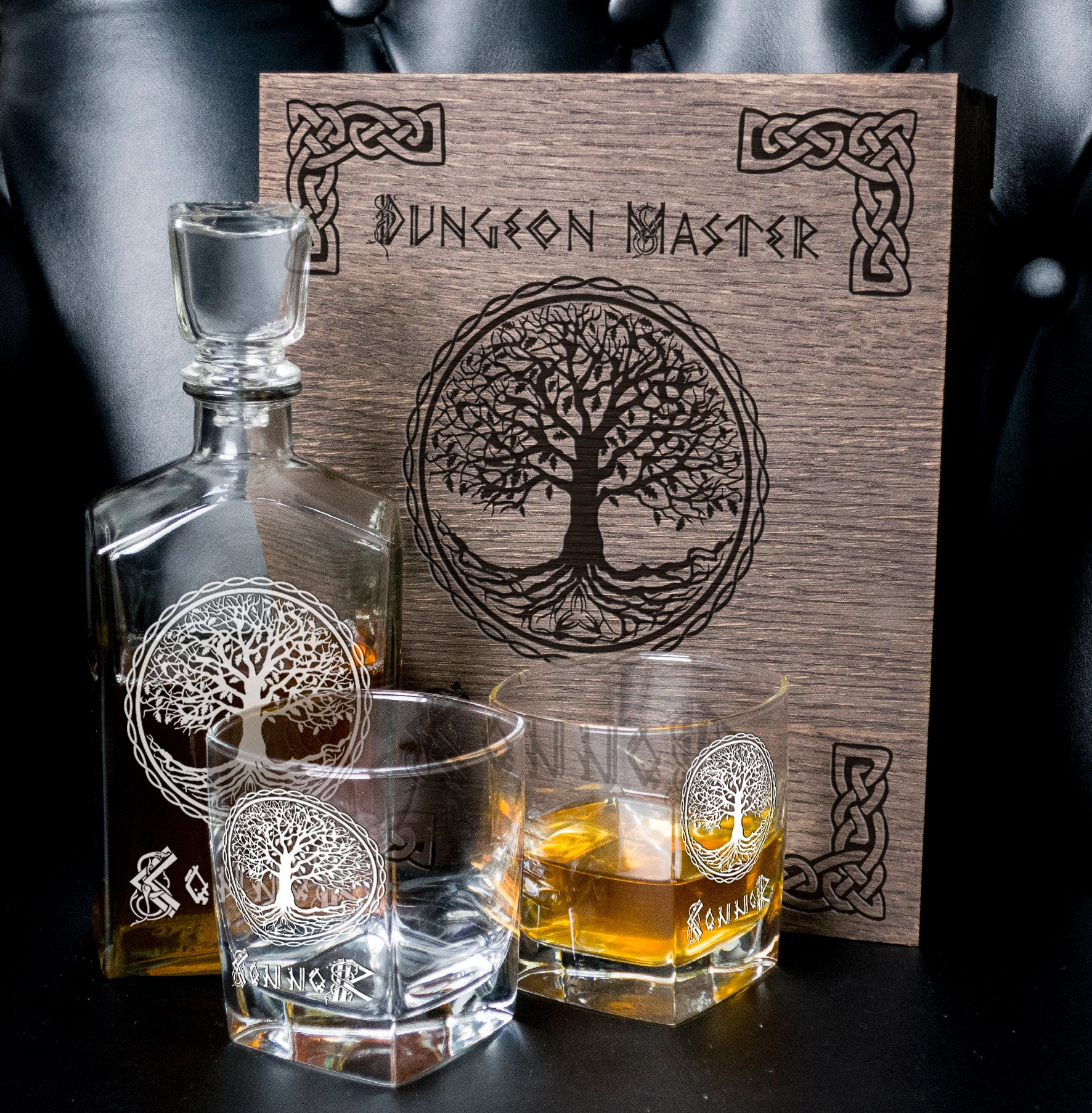 Personalized whiskey gift set 66/1 Decanter 2 Whiskey Etsy