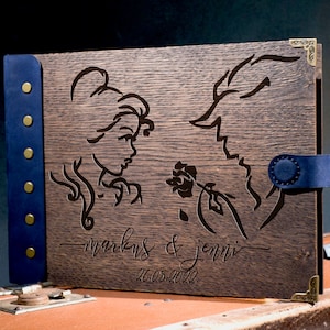 princess guest book for wedding Anniversary guest Book rustic wedding guest book guest sign Personalized gift custom guest book beauty rose