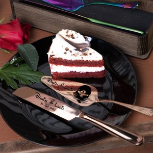 Wedding  gift  fairy tale princesses Personalized Wedding Cake Cutting Set Knife and Server Set  Bride  Groom gift Cake Cutter Serving Set
