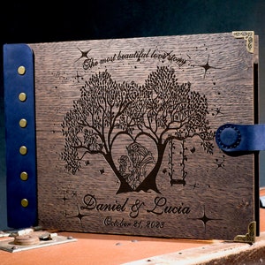 Personalized guest book for wedding reception decorations rustic wedding guest book guest sign Wedding album princess wedding gift ideas