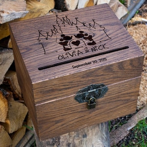 Caixa de Cartão de Casamento - 429.1 - CAIXA DE CARTÕES com um Mouse Caixa de Cartão de Casamento Personalizada Porta-Cartões de Casamento Caixa de Cartão de Presente de Casamento com Fechadura