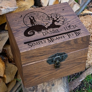 CAIXA DE CARTÕES DE CASAMENTO - 421.1 - presente para os noivos - Porta cartões de casamento rústico - Caixa de cartões de casamento de Halloween