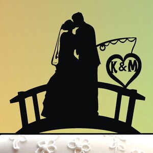 Topper de bolo de casamento de pesca - 396.1 - Topper de bolo de casamento de amor / Topper de bolo Pesca - Topper de bolo de noivado / Topper de bolo personalizado