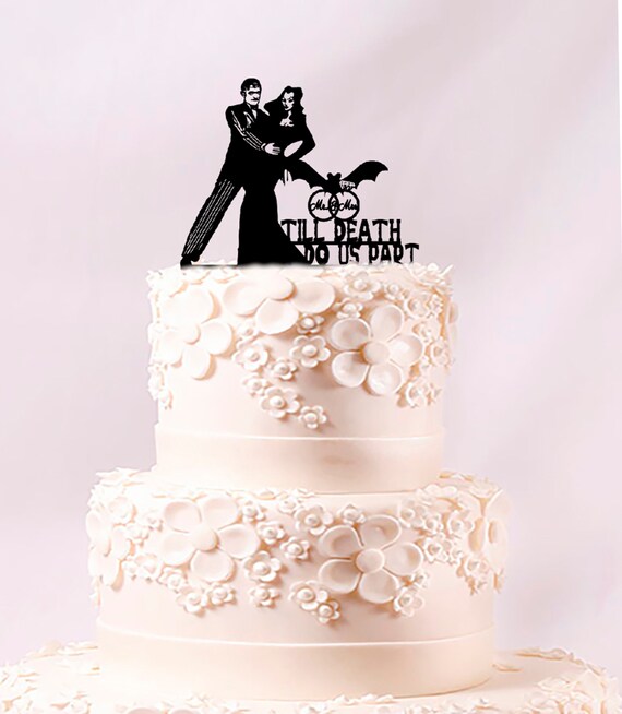 Family Cake Topper Till Death Do Us Part Halloween Etsy