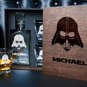 Personalized whiskey gift set - 49/1 - Decanter +2 Whiskey Glasses.   fan gift for groomsman.
