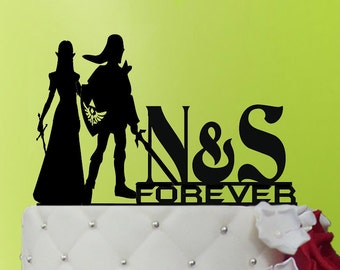 Zelda Wedding Cake Topper - Personalized Acrylic Bride and Groom