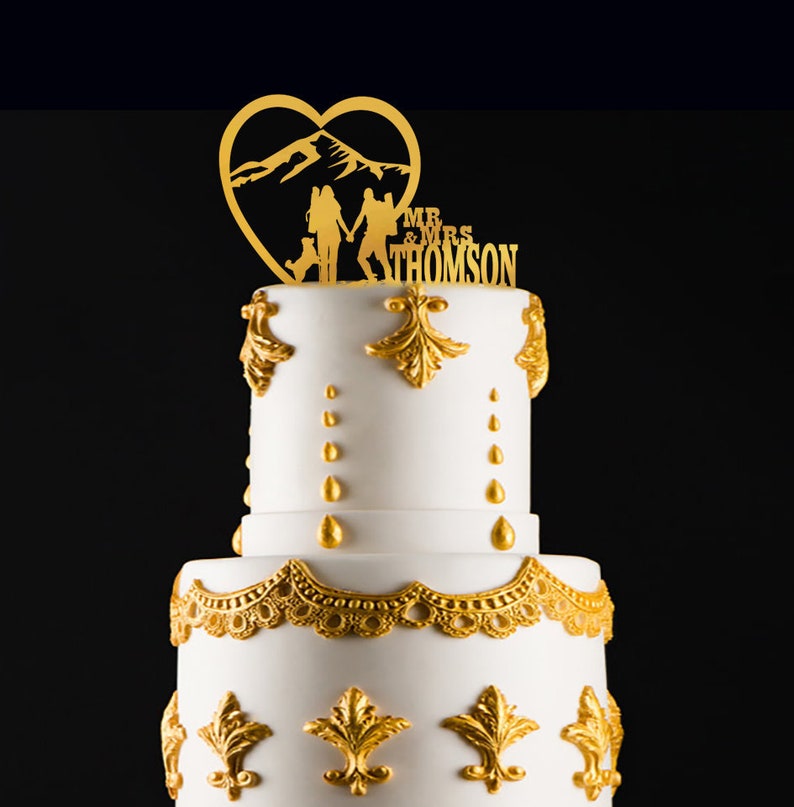Escalade 399 1 Mountain Cake Topper Mariage En Plein Air Etsy