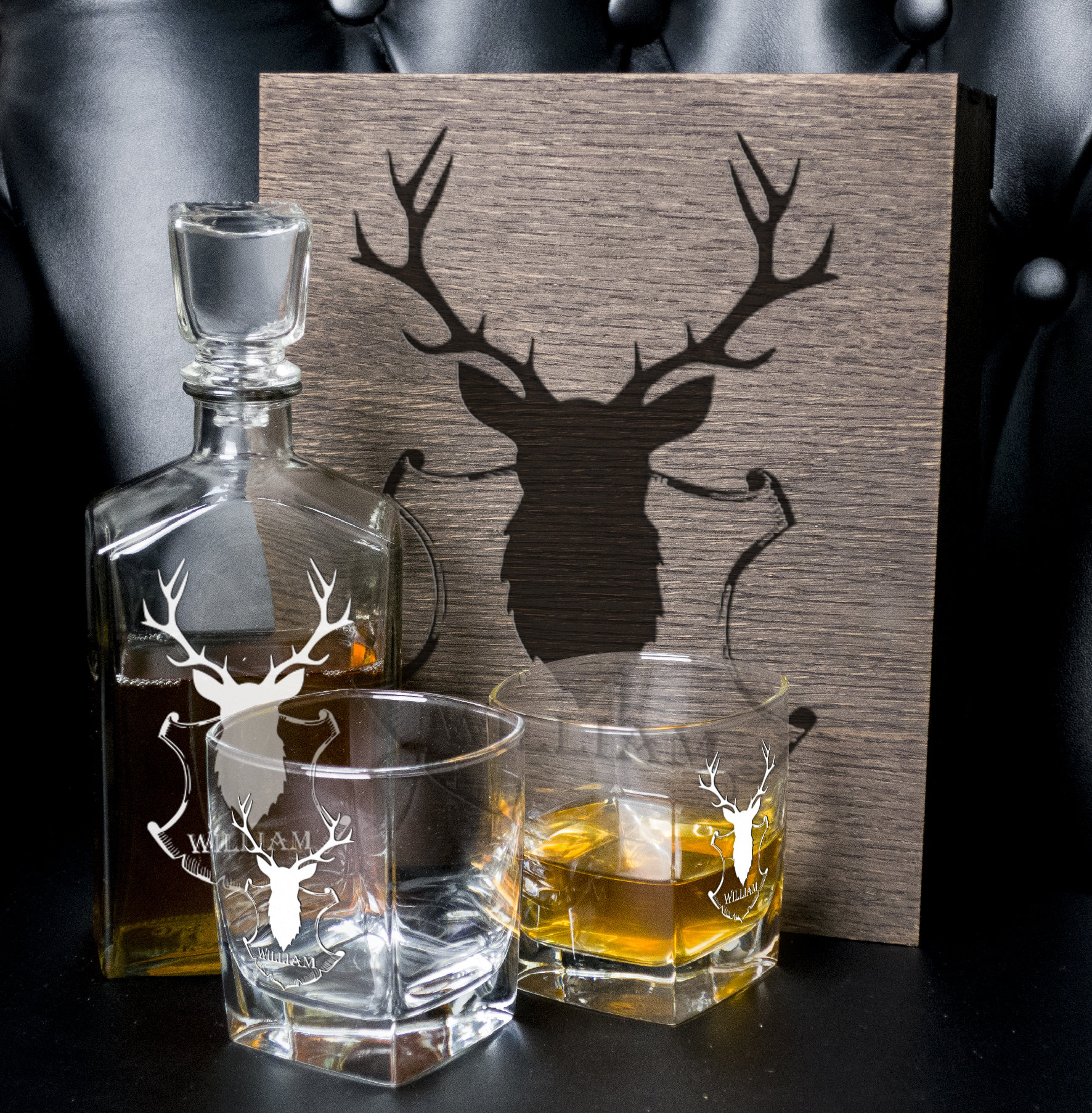 Personalized whiskey gift set 156 Gift for the hunter Etsy