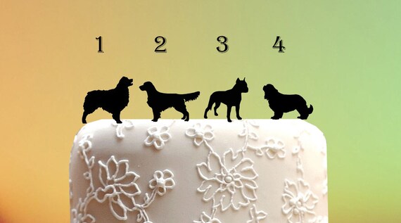Dog Silhouette Wedding Cake Topper Wedding Cake Topper Etsy