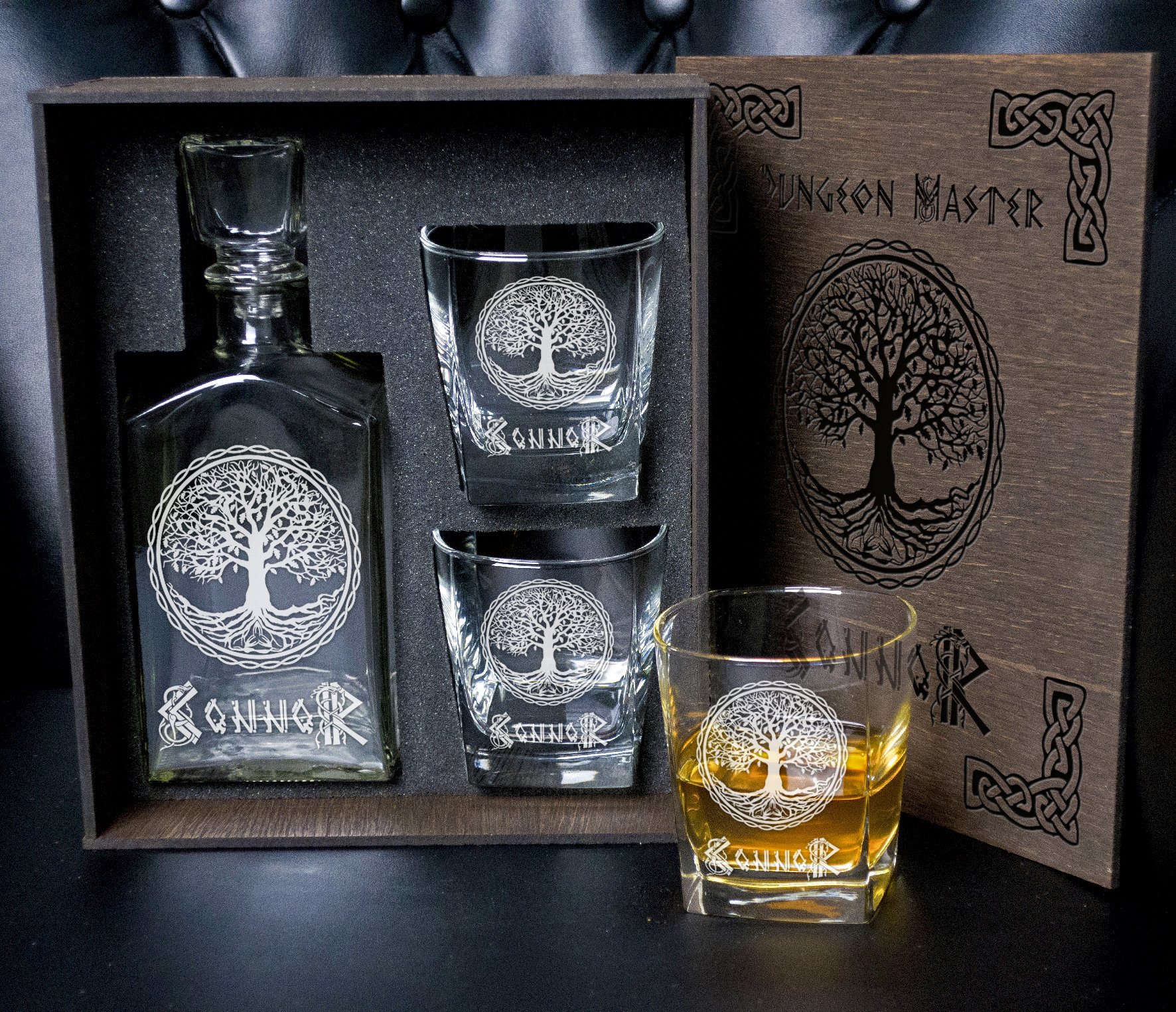 Personalized whiskey gift set 66/1 Decanter 2 Whiskey Etsy